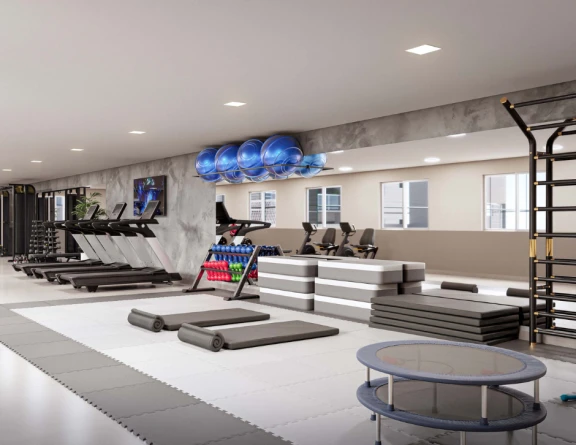 A facilidade de ter um espaço fitness no condomínio
